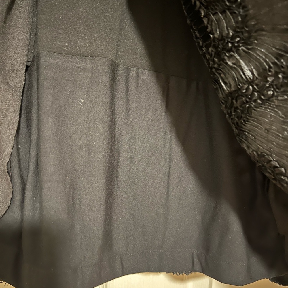 Maje Black Embroidered Cocktail Dress (With Added Sleeves & Slip) Size 3 US 8-10 - Picture 8 of 11